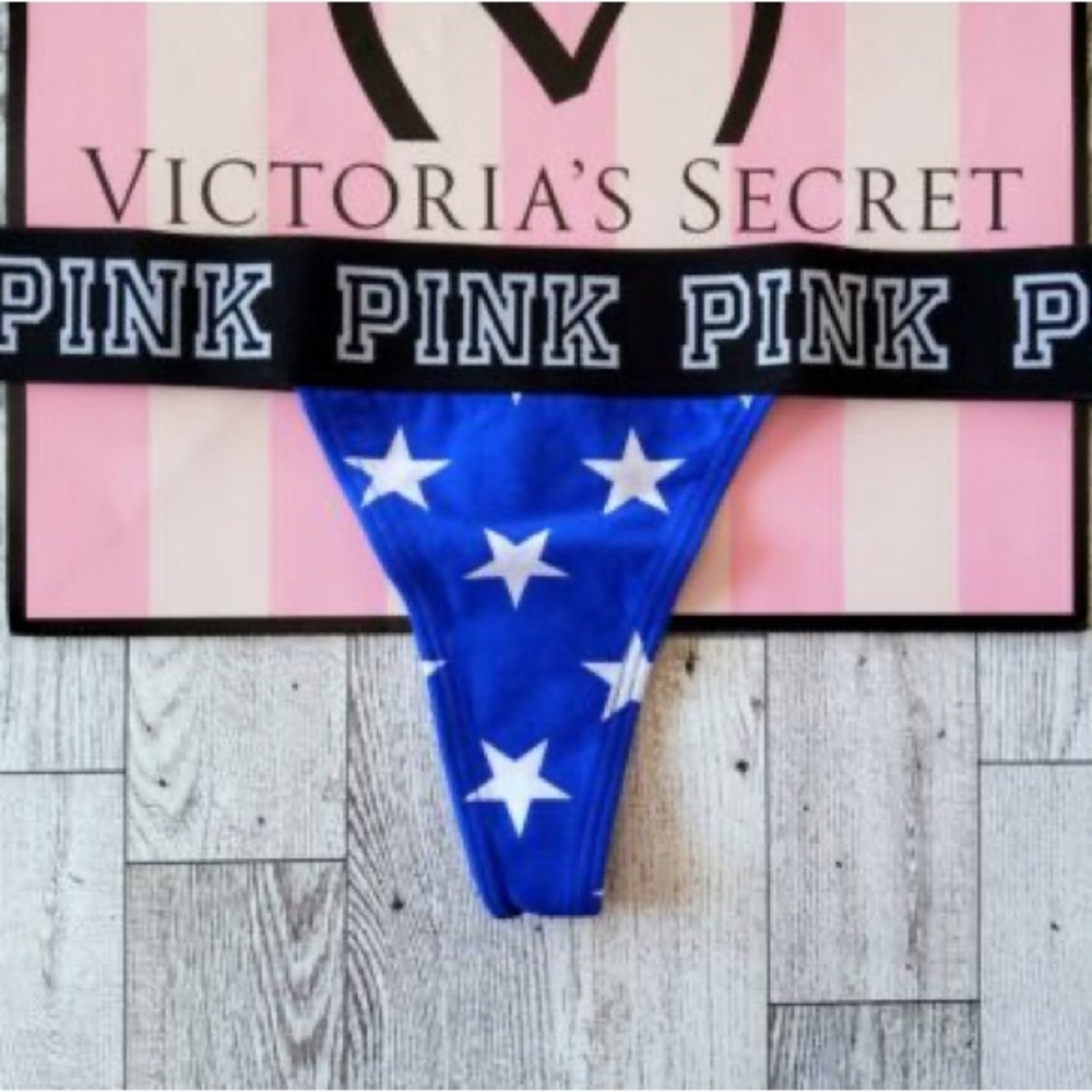 ***RARE True Vintage Victoria Secret PINK Logo Thick Waistband Thong